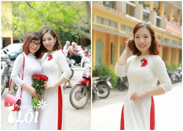 Hoa cài áo dài